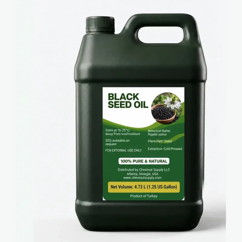 1.25 gallon jug of black seed oil